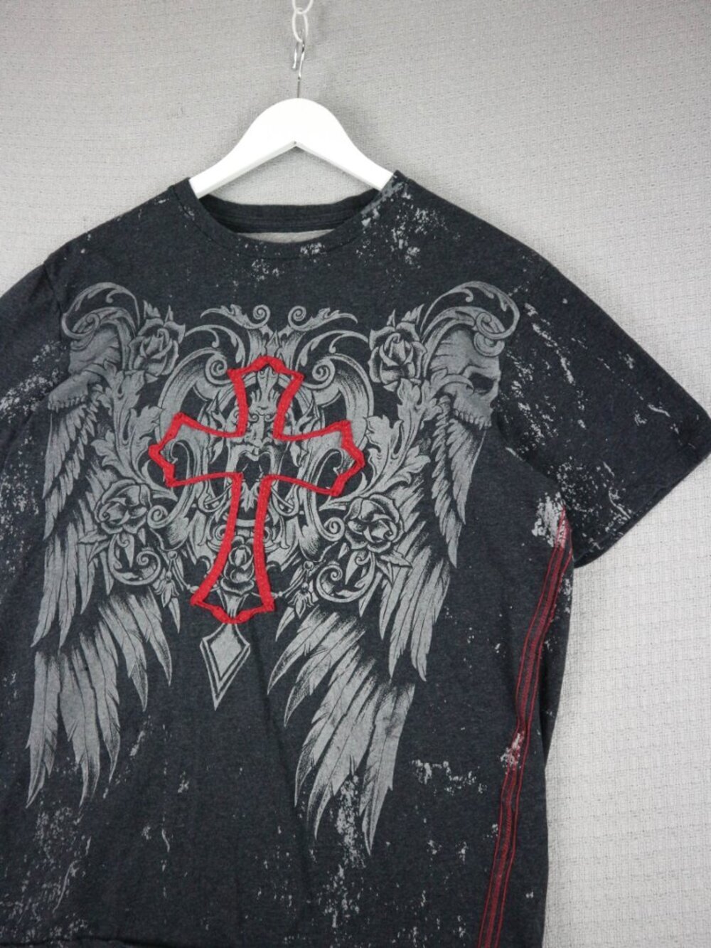 Third Rail Y2K Cross Wings Grunge Skateboard Mens Tee XL - Picture 5 of 8